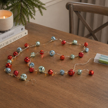LED Sleigh Bell Wire Garland (Set of 2)