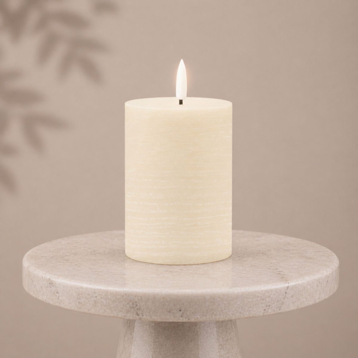 FIA Wick Ivory Pillar Candle (Set of 2) -Ship Only