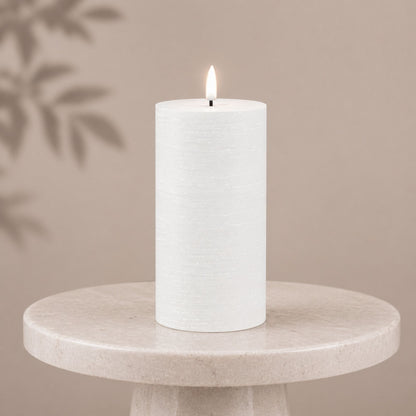 FIA Wick White Pillar Candle (Set of 2)