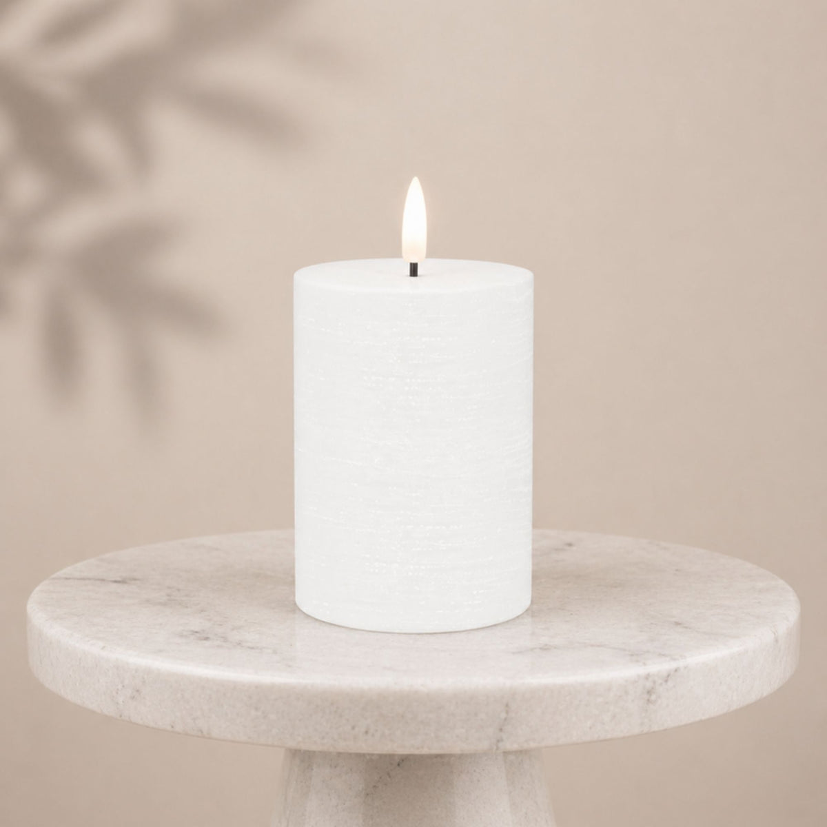 FIA Wick White Pillar Candle (Set of 2)