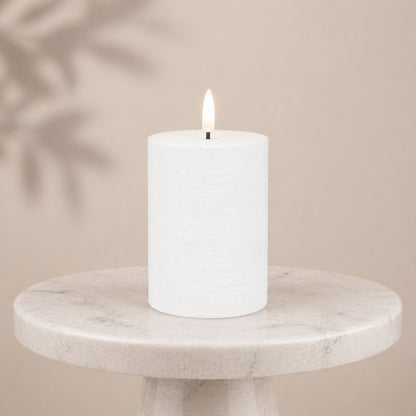 FIA Wick White Pillar Candle (Set of 2)