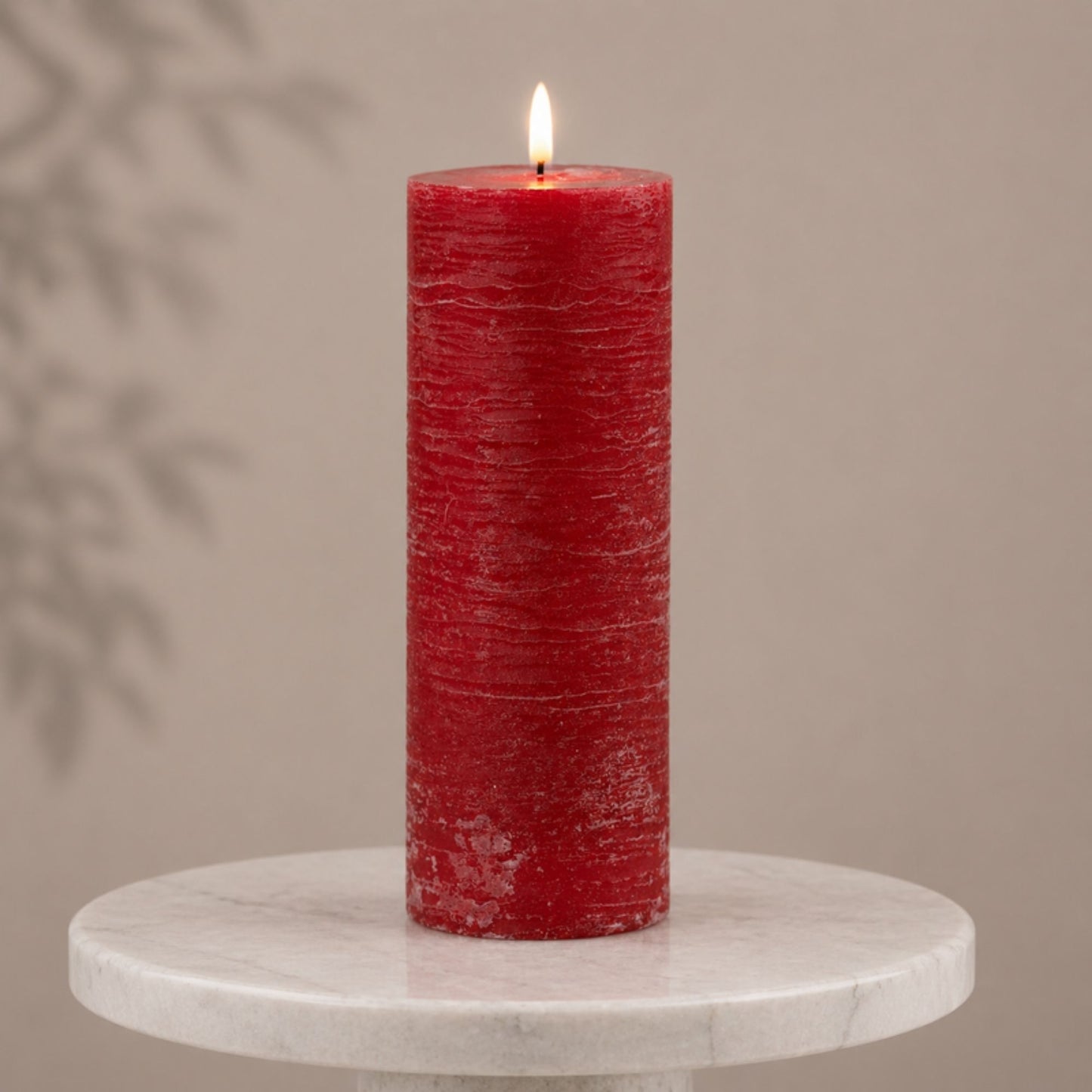 FIA Wick Red Pillar Candle (Set of 2)