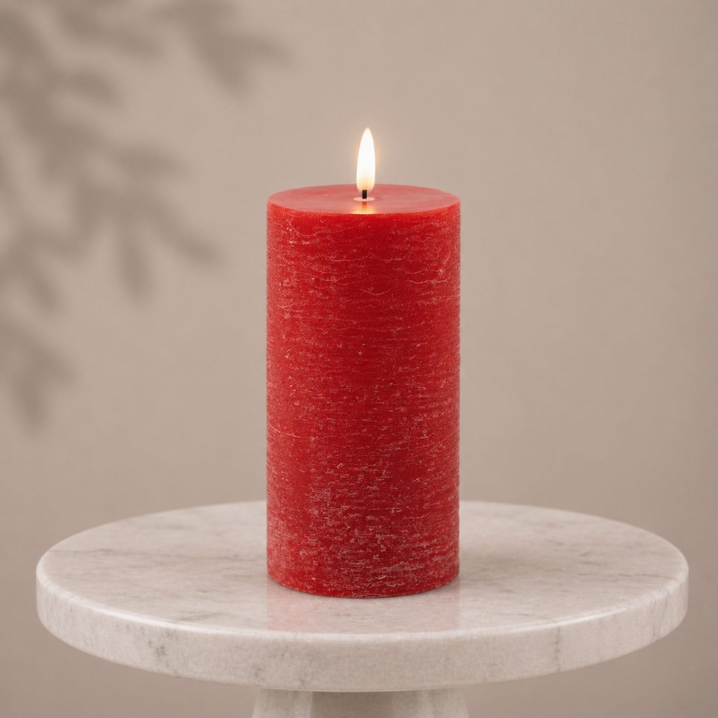 FIA Wick Red Pillar Candle (Set of 2)