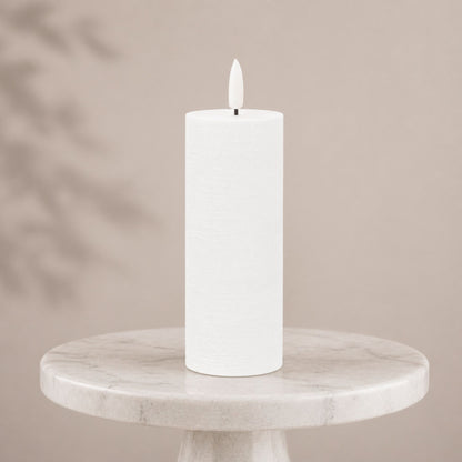 FIA Wick White Pillar Candle (Set of 4)