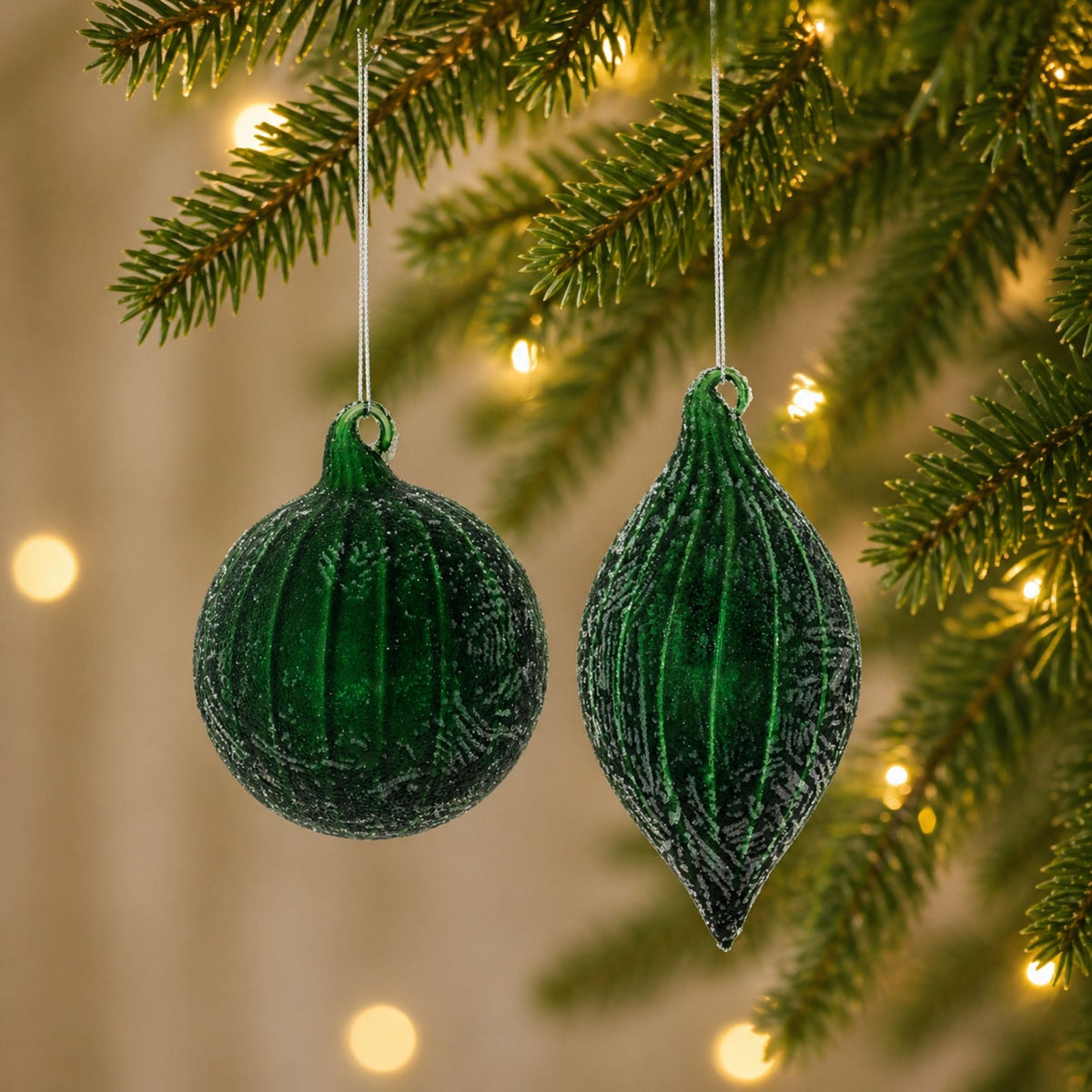 Beaded Glass Ornament (Set of 6)