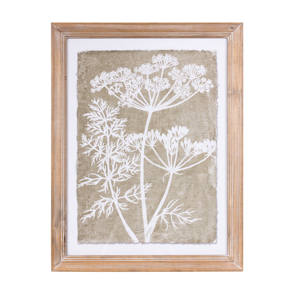 Framed Queen Anne's Lace and Fern Wall Art (Set of 2) -Ship Only