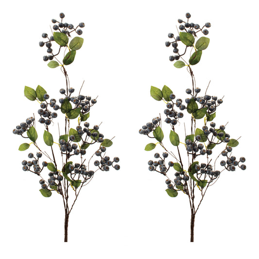 Blue Berry Foliage Spray (Set of 2) -Ship Only