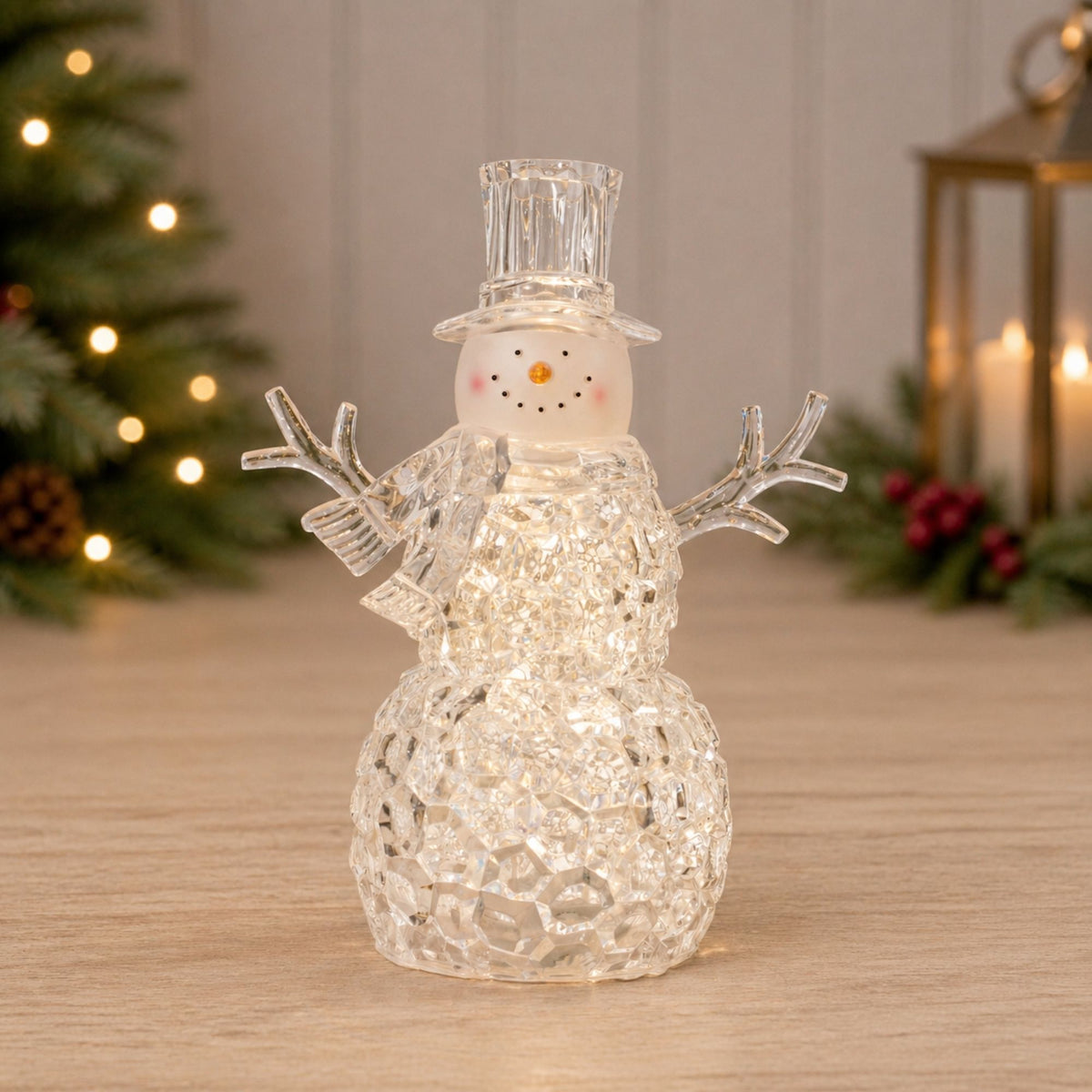 LED Snowman Snow Globe (Set of 2) -Ship Only
