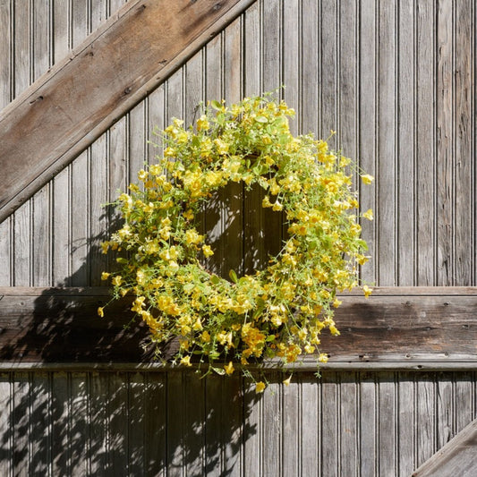 Mixed Daisy Floral Wreath 20"D -Ship Only
