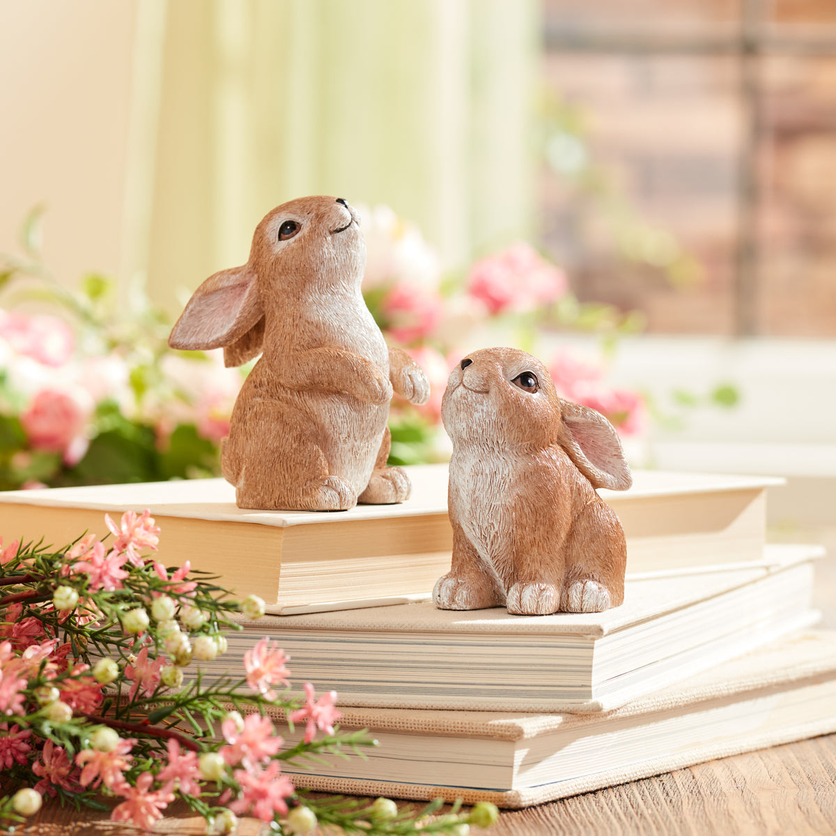 Woodland Bunny Figurine (Set of 4) -Ship Only
