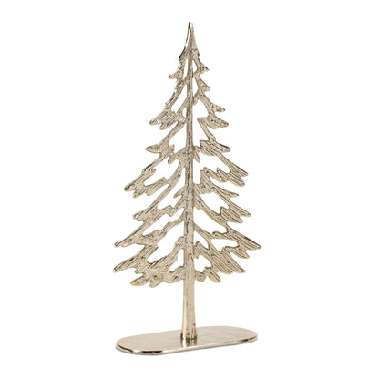 Metal Tree with Wood Base (Set of 2)