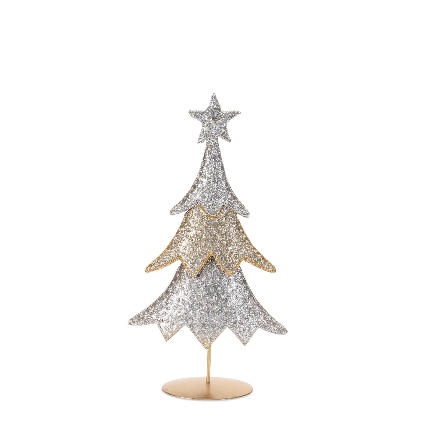 Jeweled Metal Christmas Tree (Set of 2) -Ship Only