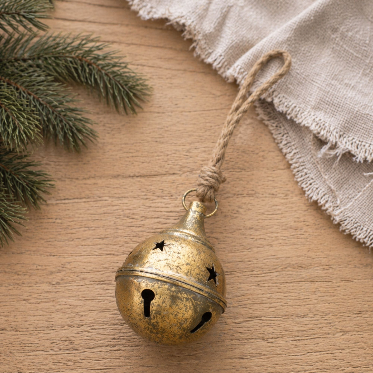 Distressed Metal Bell Ornament (Set of 4) -Ship Only