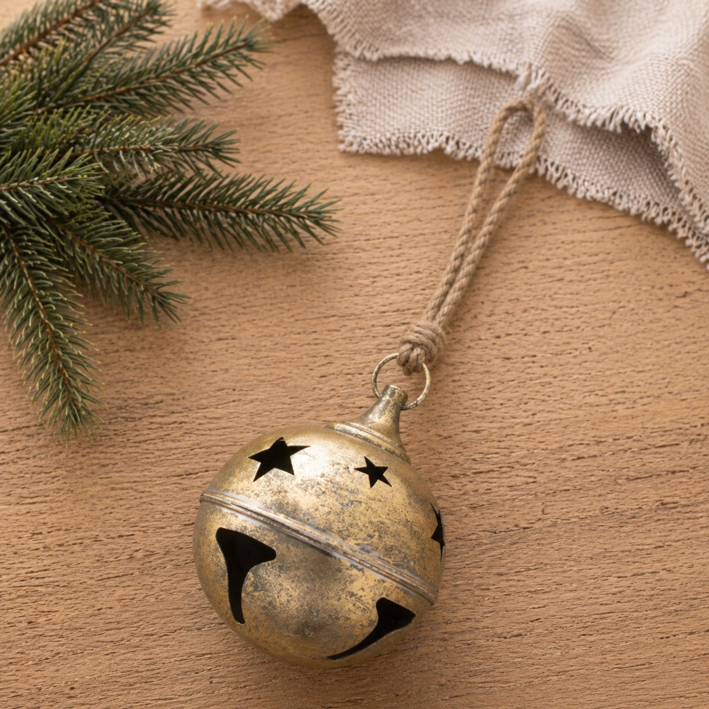 Distressed Metal Bell Ornament (Set of 2) -Ship Only