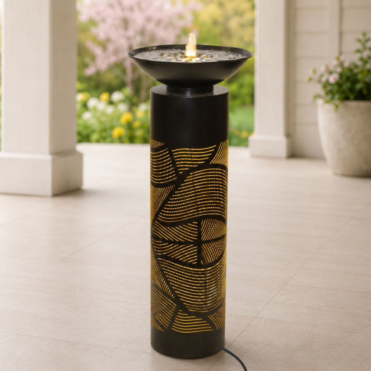 Fountain 36”H Metal UL Plug