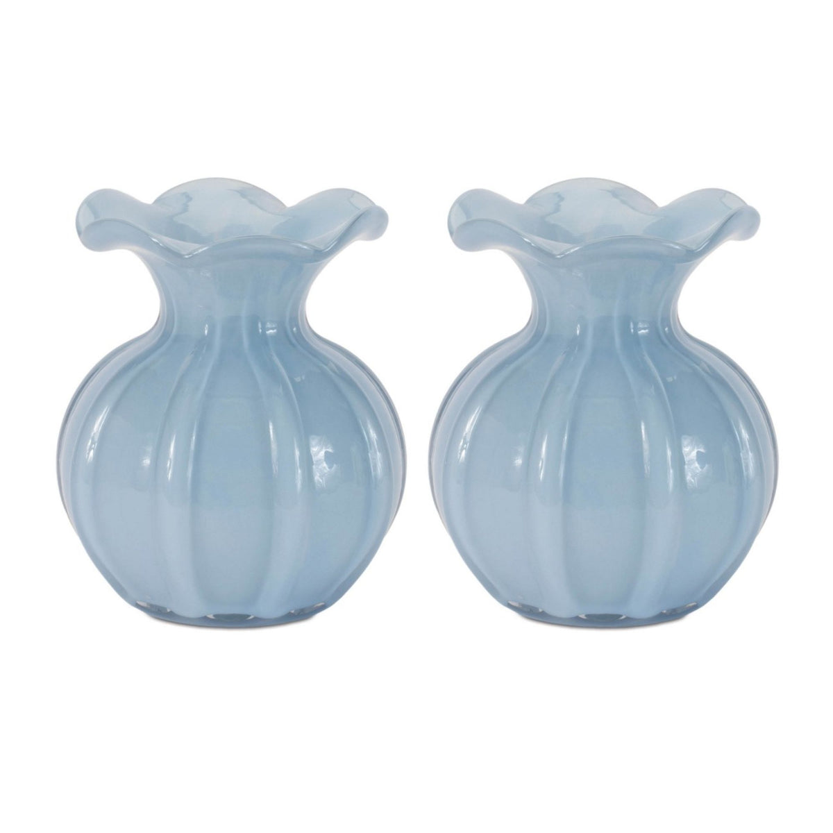 Vase (Set of 2) 5.5”H Glass -Ship Only