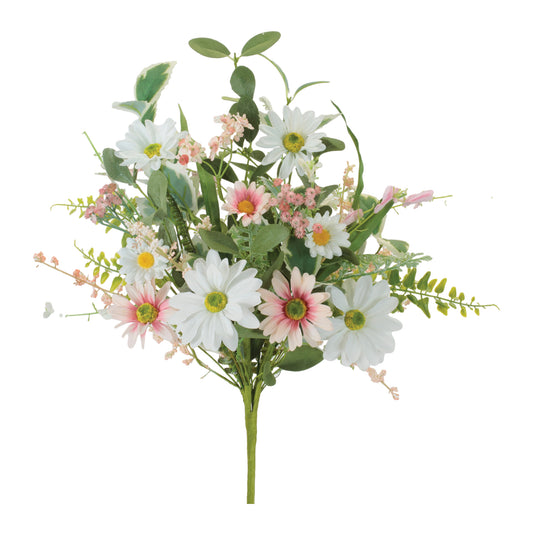 Mixed Daisy Bush (Set of 2) 18”H Polyester -Ship Only