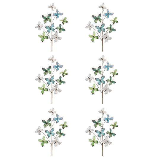 Butterfly Spray (Set of 6) 32”H Polyester -Ship Only