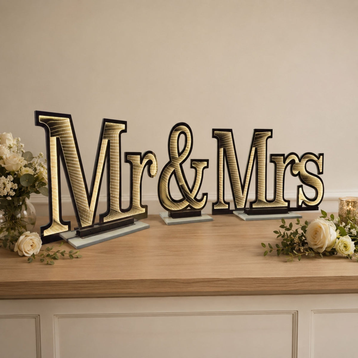 Mr and Mrs Ekkolight 22.5”H Acrylic UL Plug -Ship Only