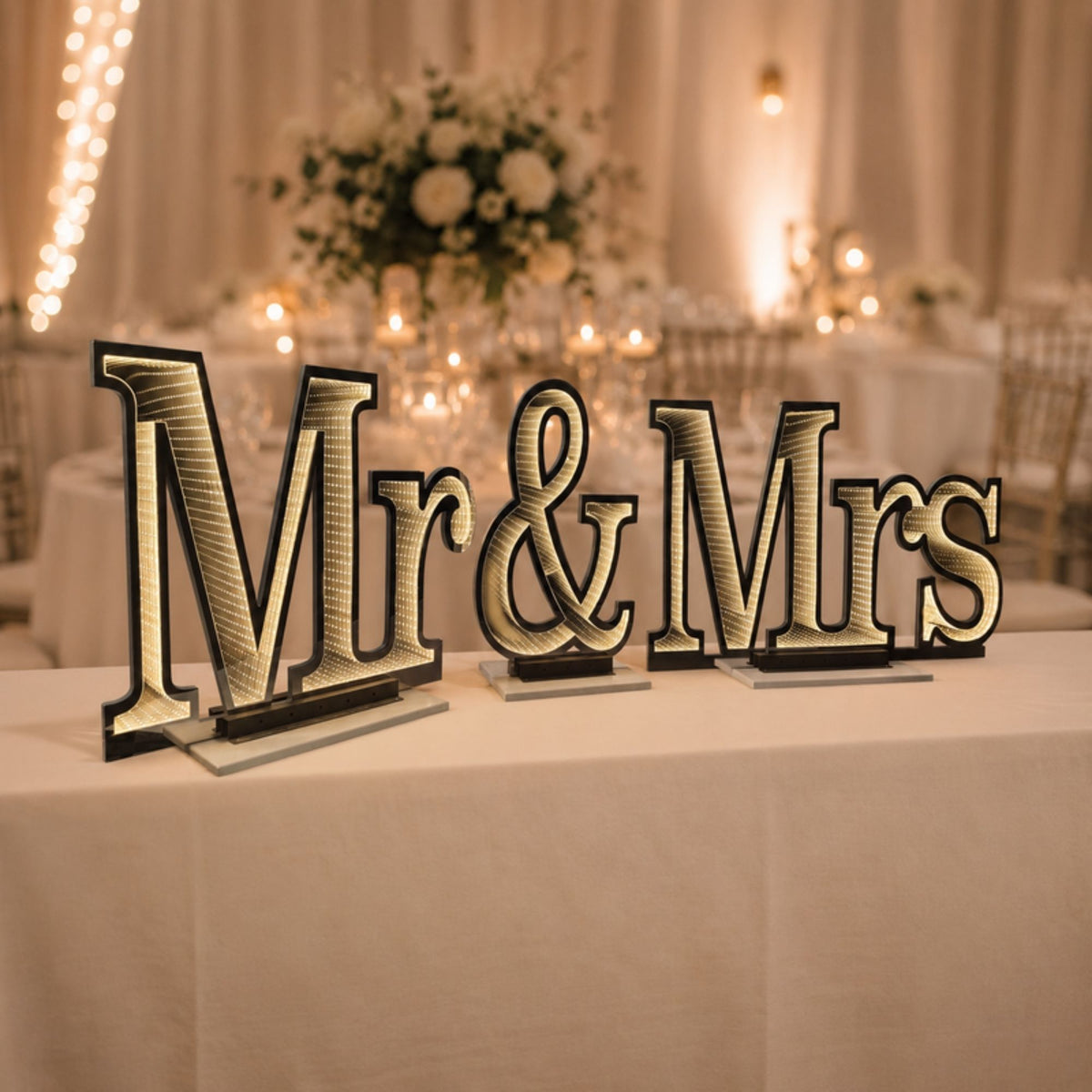 Mr and Mrs Ekkolight 22.5”H Acrylic UL Plug -Ship Only
