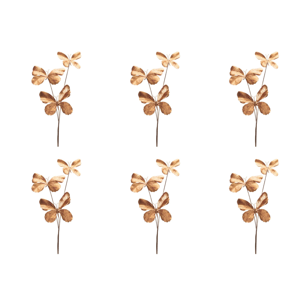 Butterfly Spray (Set of 6) 27”H Polyester -Ship Only