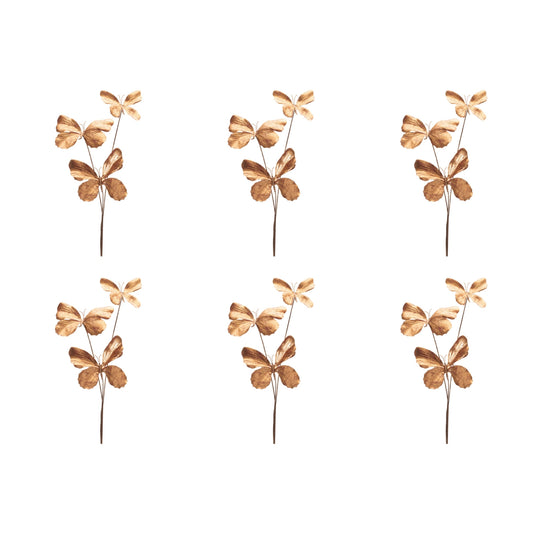 Butterfly Spray (Set of 6) 27”H Polyester -Ship Only
