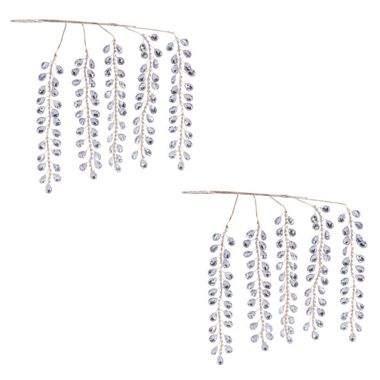 Jewel Drop Spray (Set of 2) 31”H Acrylic -Ship Only