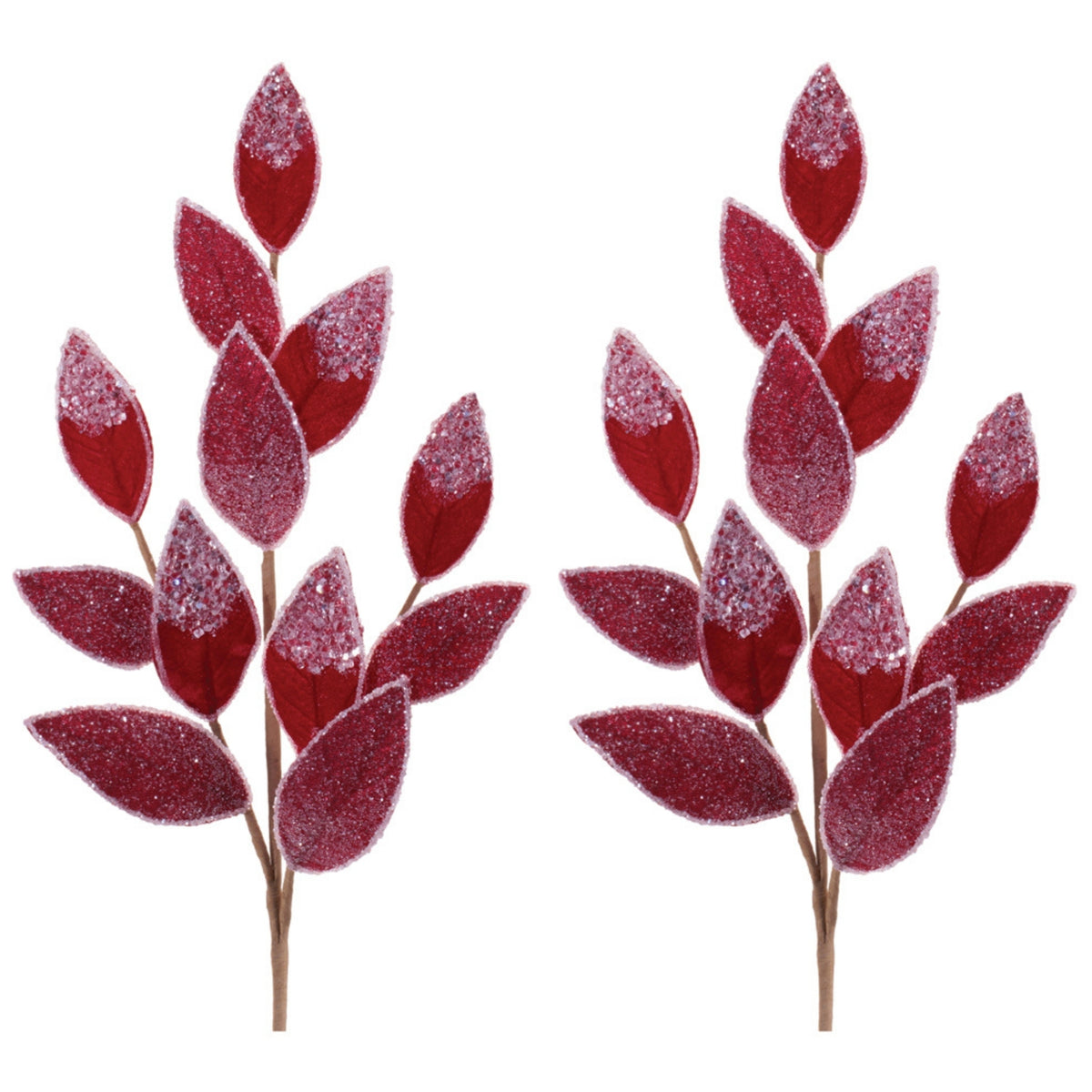 Leaf Spray (Set of 2) 27.5”H Polyester -Ship Only
