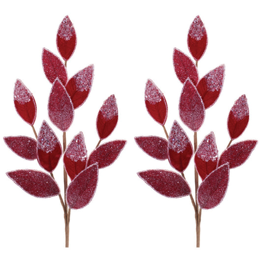 Leaf Spray (Set of 2) 27.5”H Polyester -Ship Only
