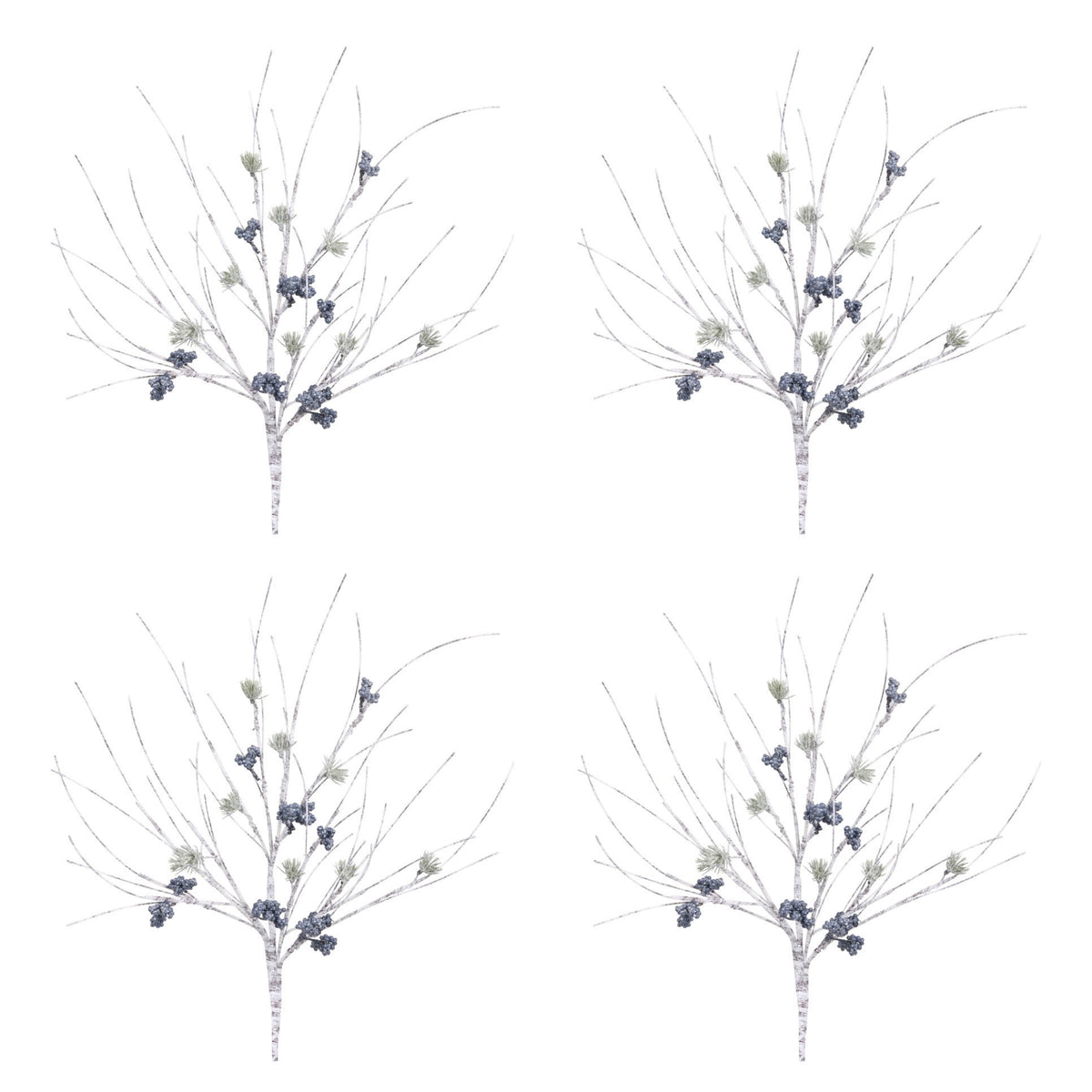 Birch and Pine Branch (Set of 4) 32”H Plastic
