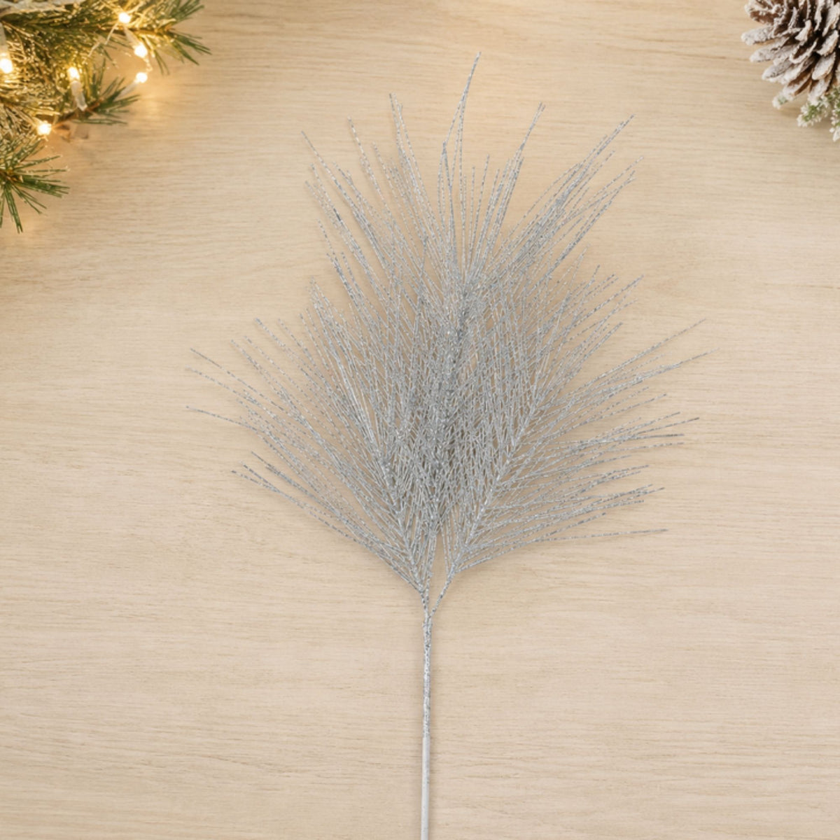 Glitter Pine Spray (Set of 4) 28.25”H Plastic