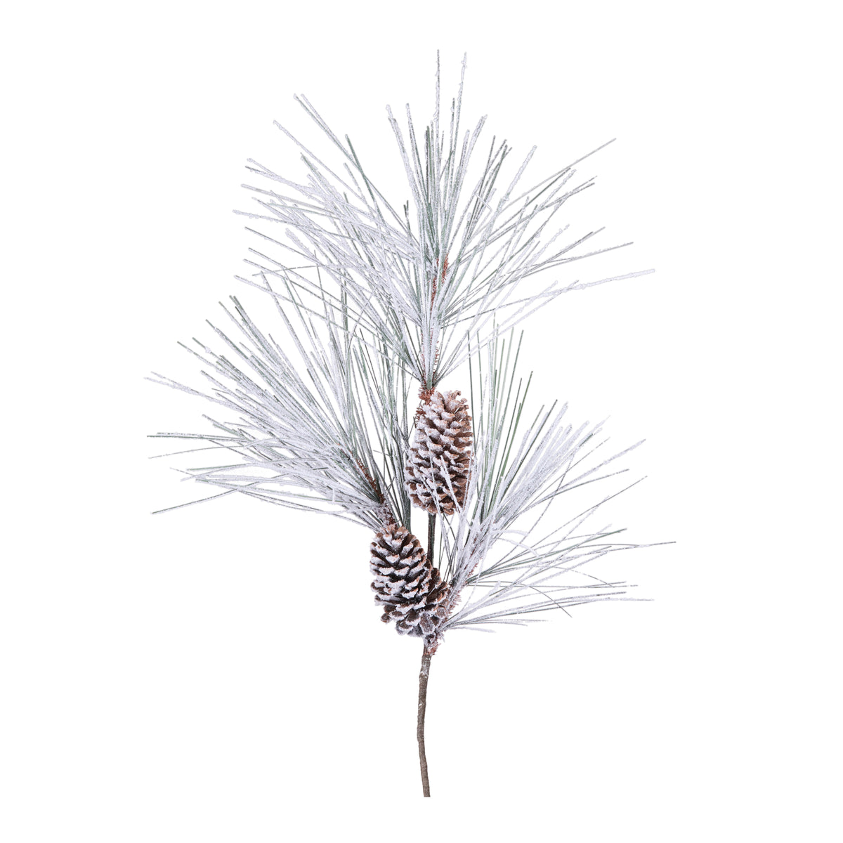 Long Needle Flocked Pine Spray (Set of 2) 45”H PVC -Ship Only