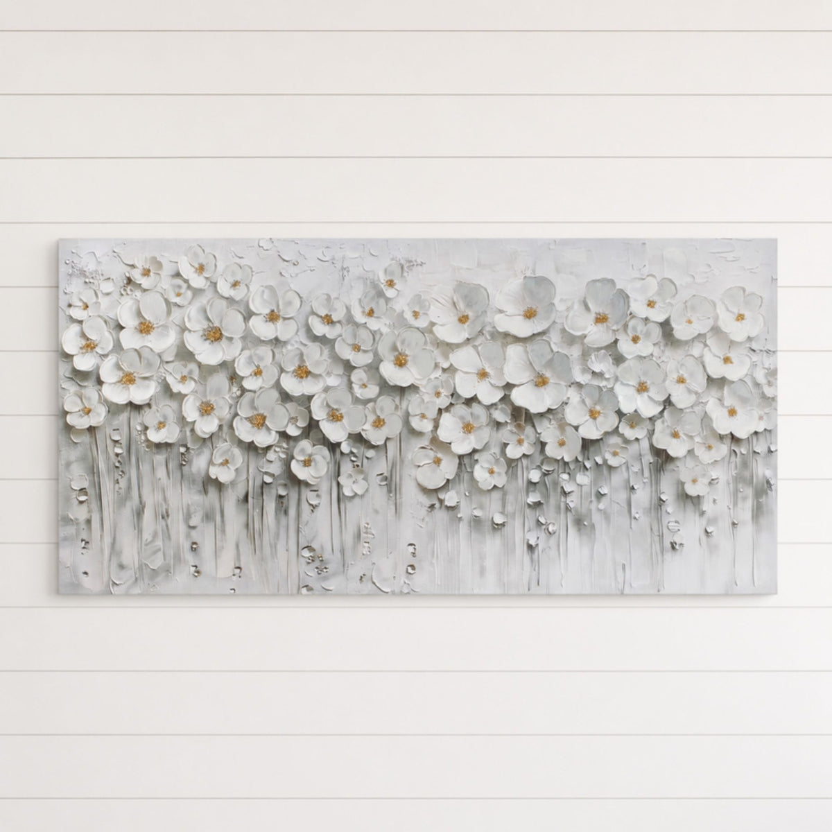 Textured Dogwood Print 47"L x 24"H Canvas -Ship Only