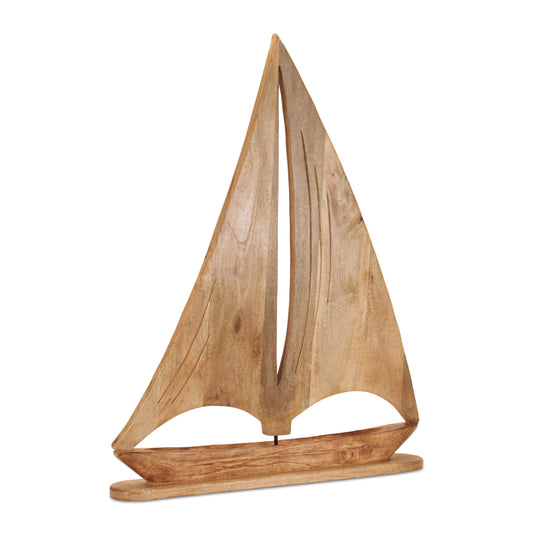 Sailboat 27.5"L x 35.5"H Wood -Ship Only