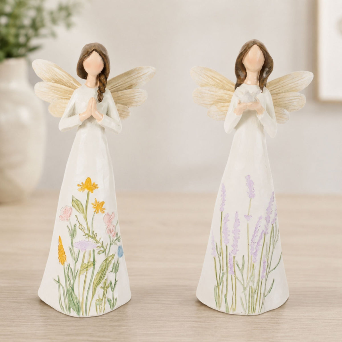 Angel (Set of 2) 9”H Resin -Ship Only
