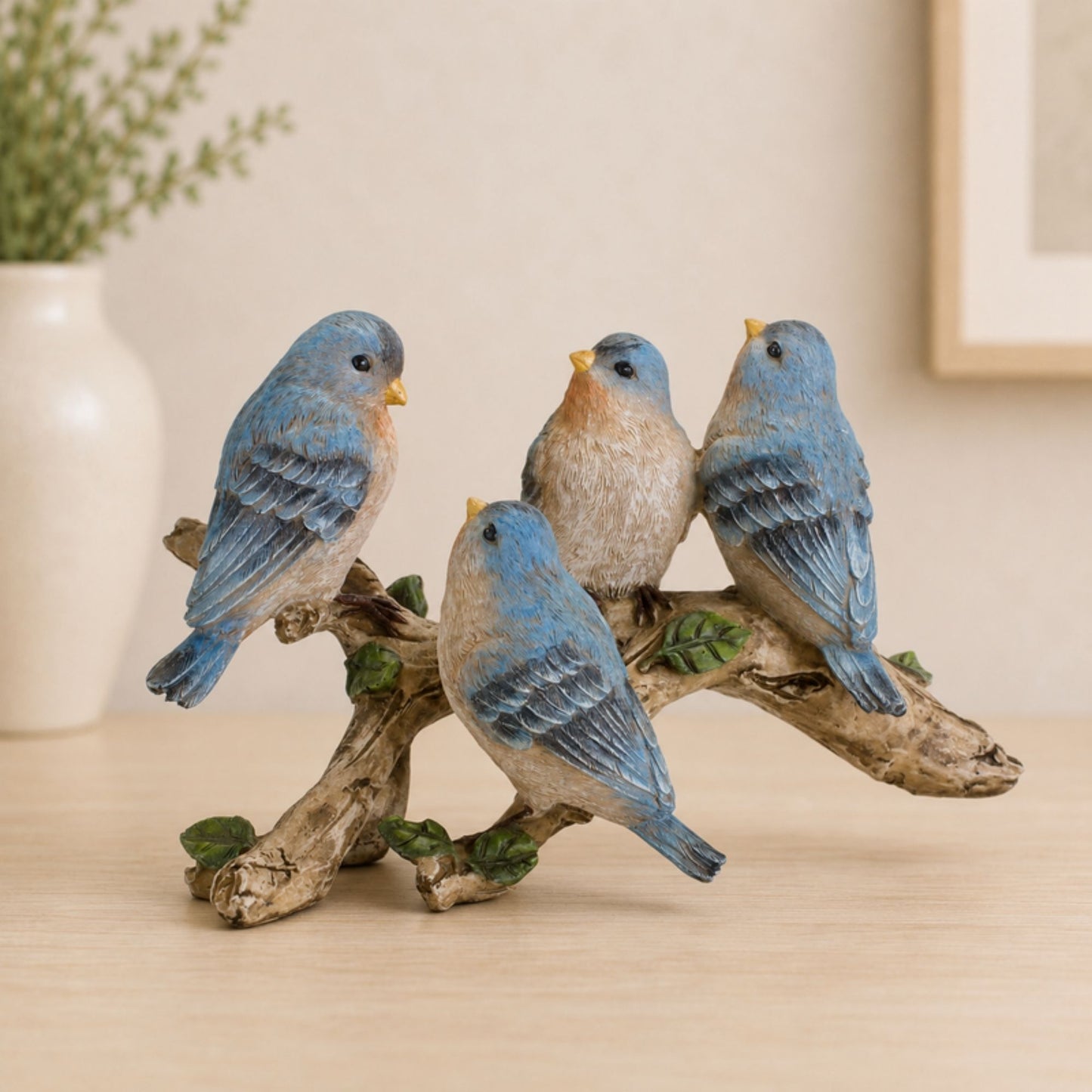Blue Birds on Branch Figurine 11"L -Ship Only