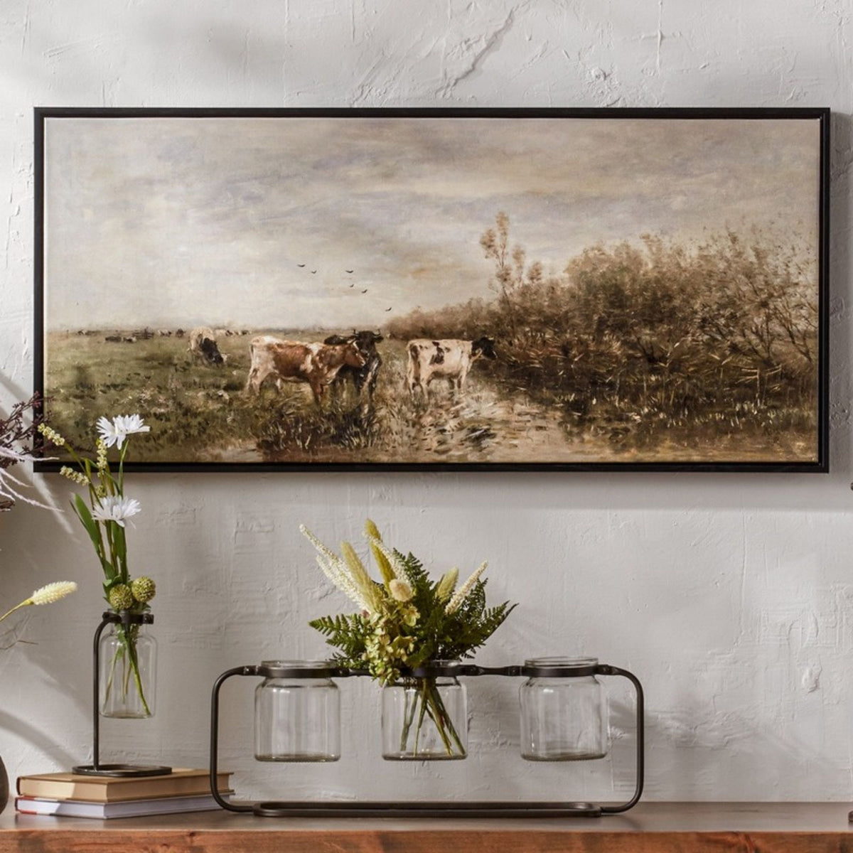 Framed Farm Canvas Wall Art 37.25"L -Ship Only