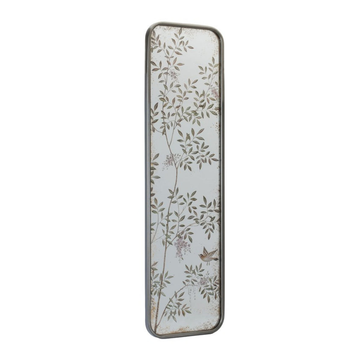 Wall Mirror with Bird and Floral Foliage Print (Set of 2) -Ship Only