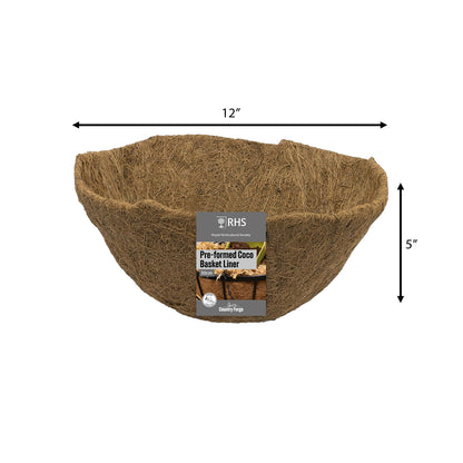 12" Preformed Coco Basket Liner RHS