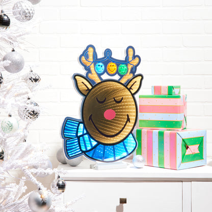 SmileyWorld(R) Holiday Reindeer Ekkolight 21"H
