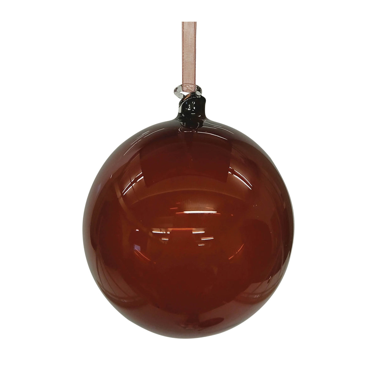 Ball Ornament (Set of 6) 4”D Glass