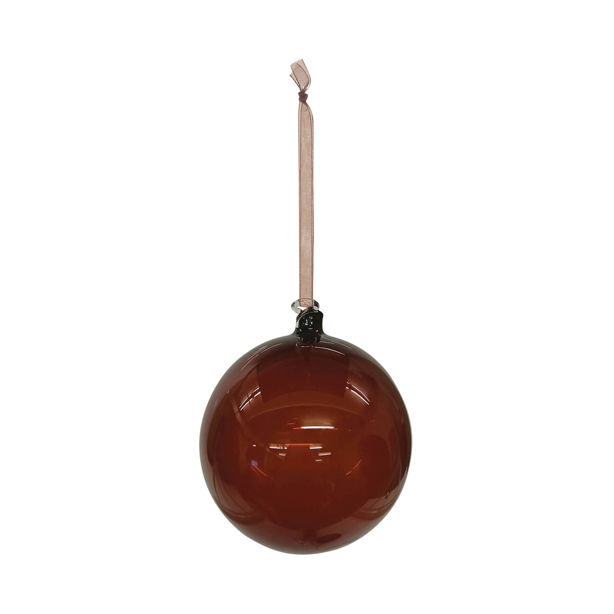 Ball Ornament (Set of 6) 4”D Glass