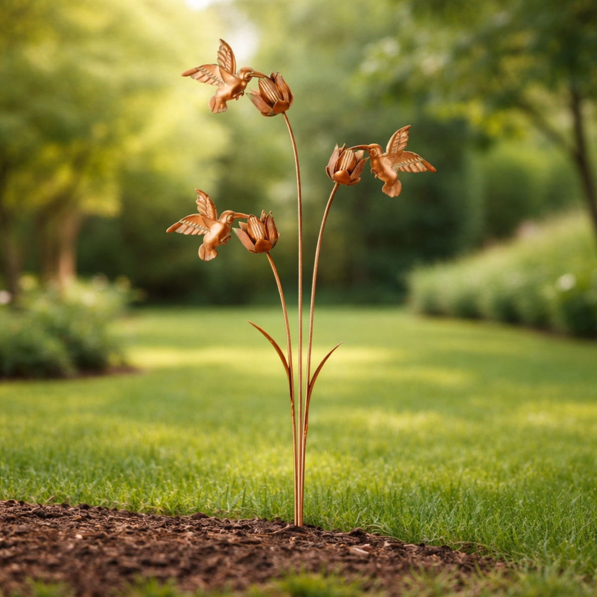 Hummingbird Garden Stake 27.5”H Iron -Ship Only