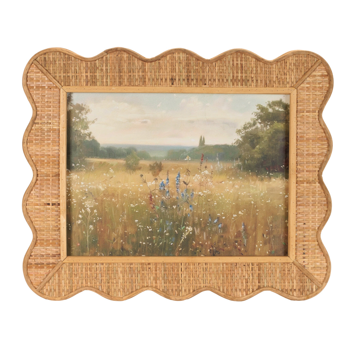 Framed Landscape (Set of 2) 19"L x 15.5"H Bamboo/MDF