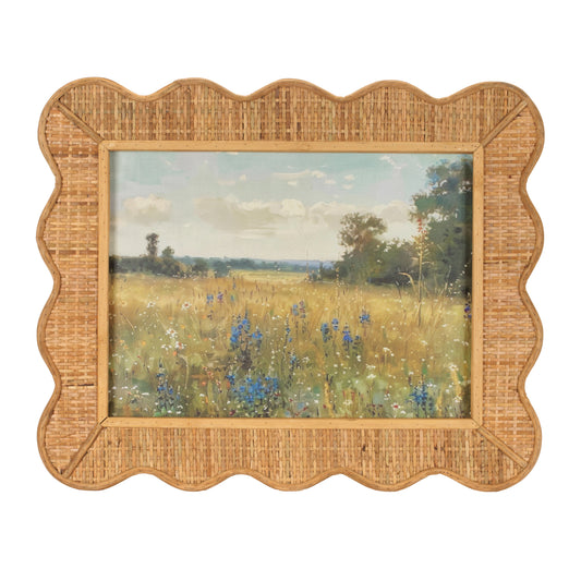 Framed Landscape (Set of 2) 19"L x 15.5"H Bamboo/MDF -Ship Only