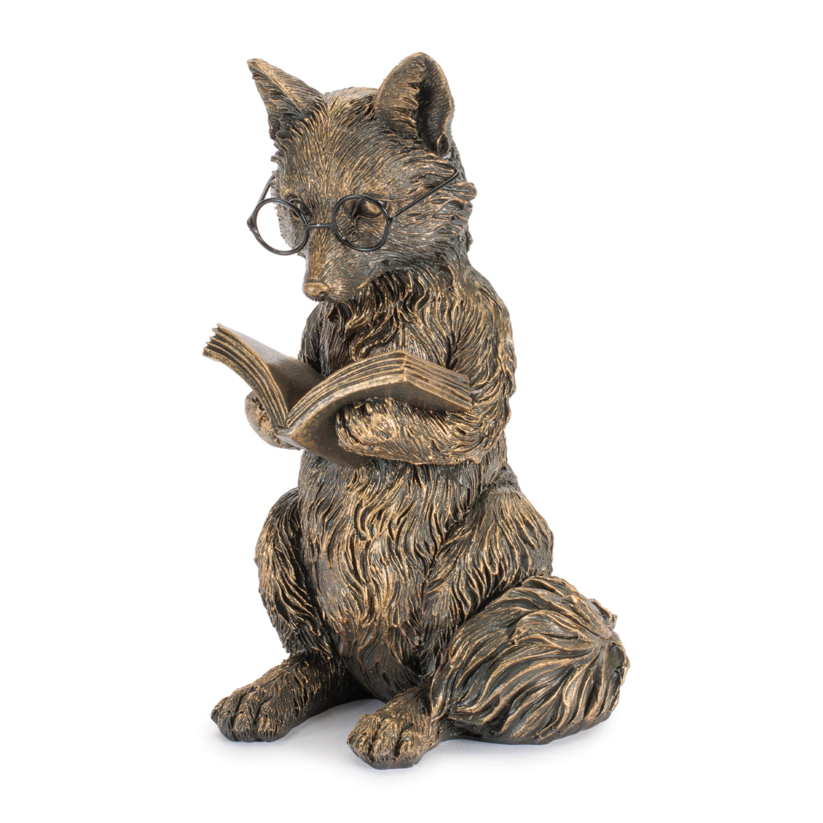 Fox Reading 6.5”H Resin -Ship Only