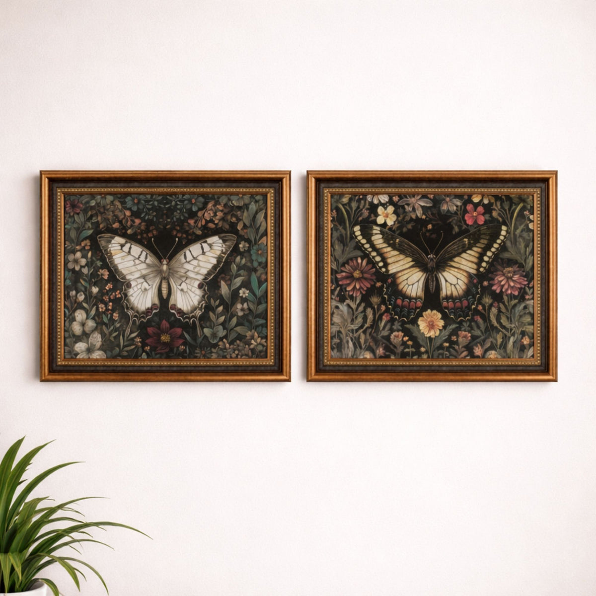 Framed Butterfly Print (Set of 2) 24"L x 20"H Canvas -Ship Only