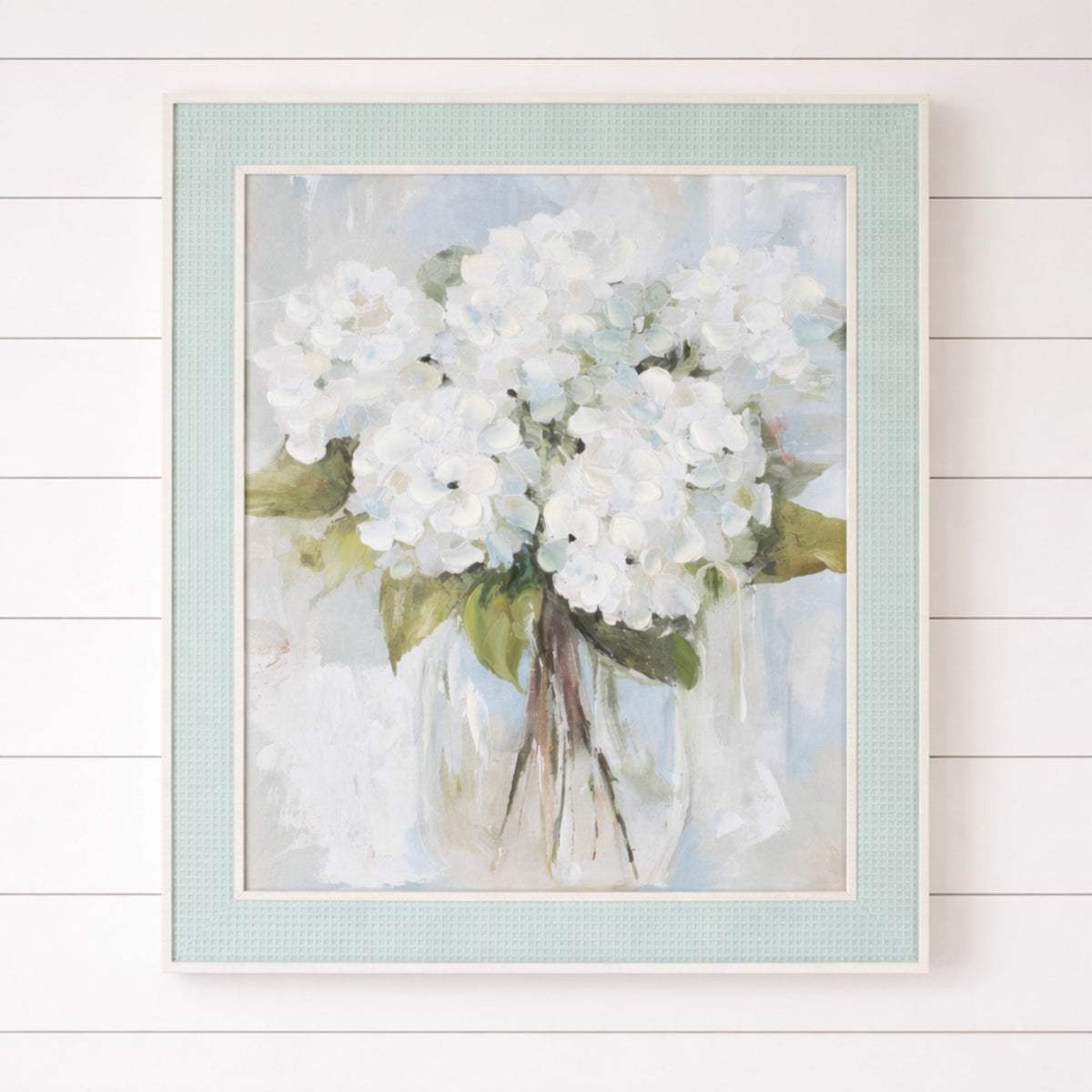 Hydrangea Frame 19"L x 24"H Canvas -Ship Only