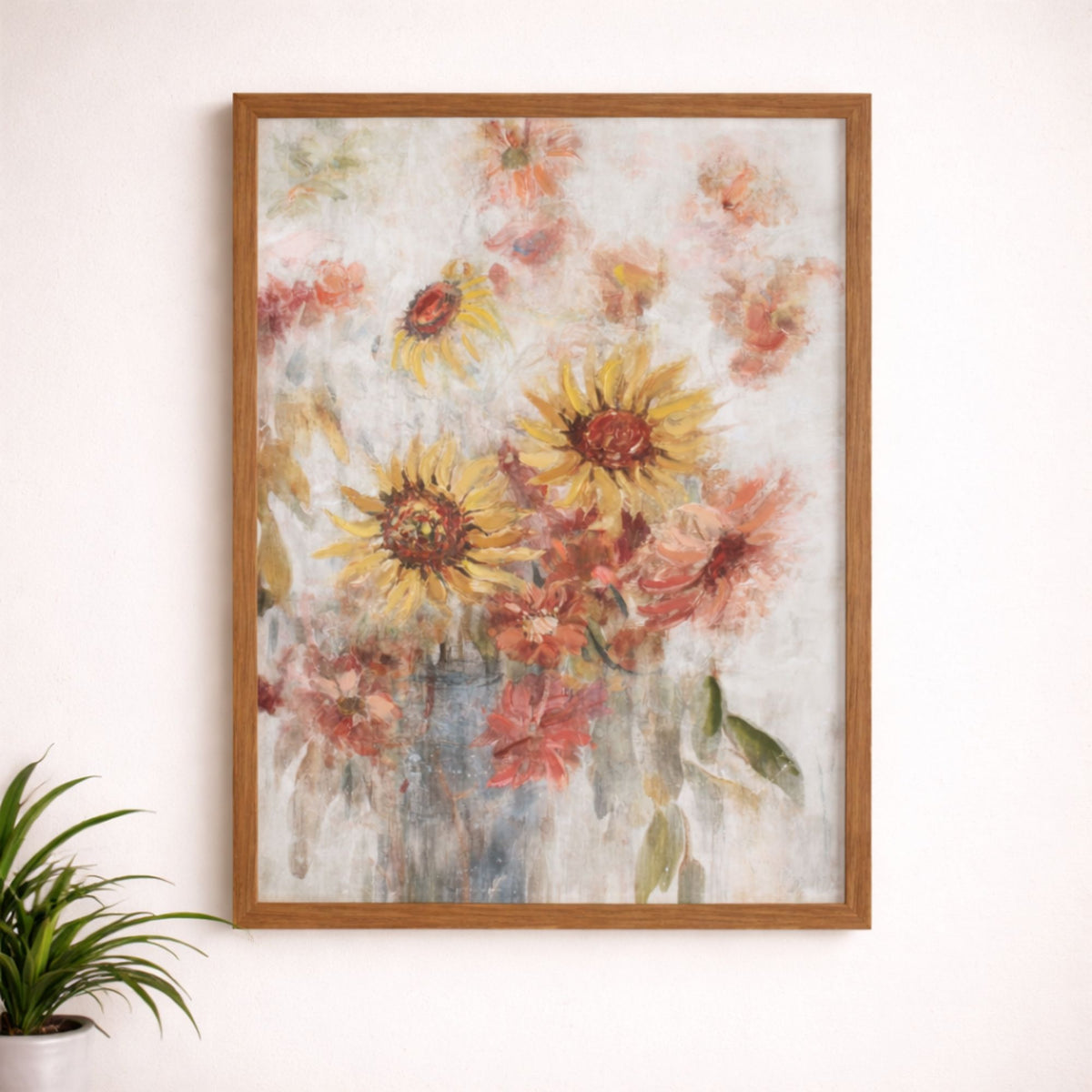 Floral Frame 18"L x 24"H Paper/Glass -Ship Only
