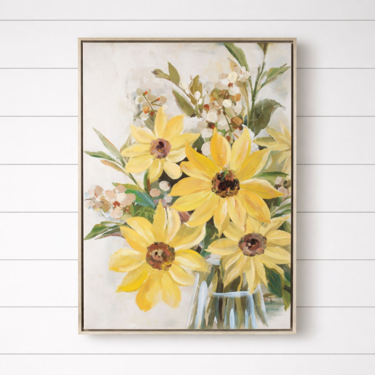 Floral Frame 18.5"L x 28"H Canvas -Ship Only